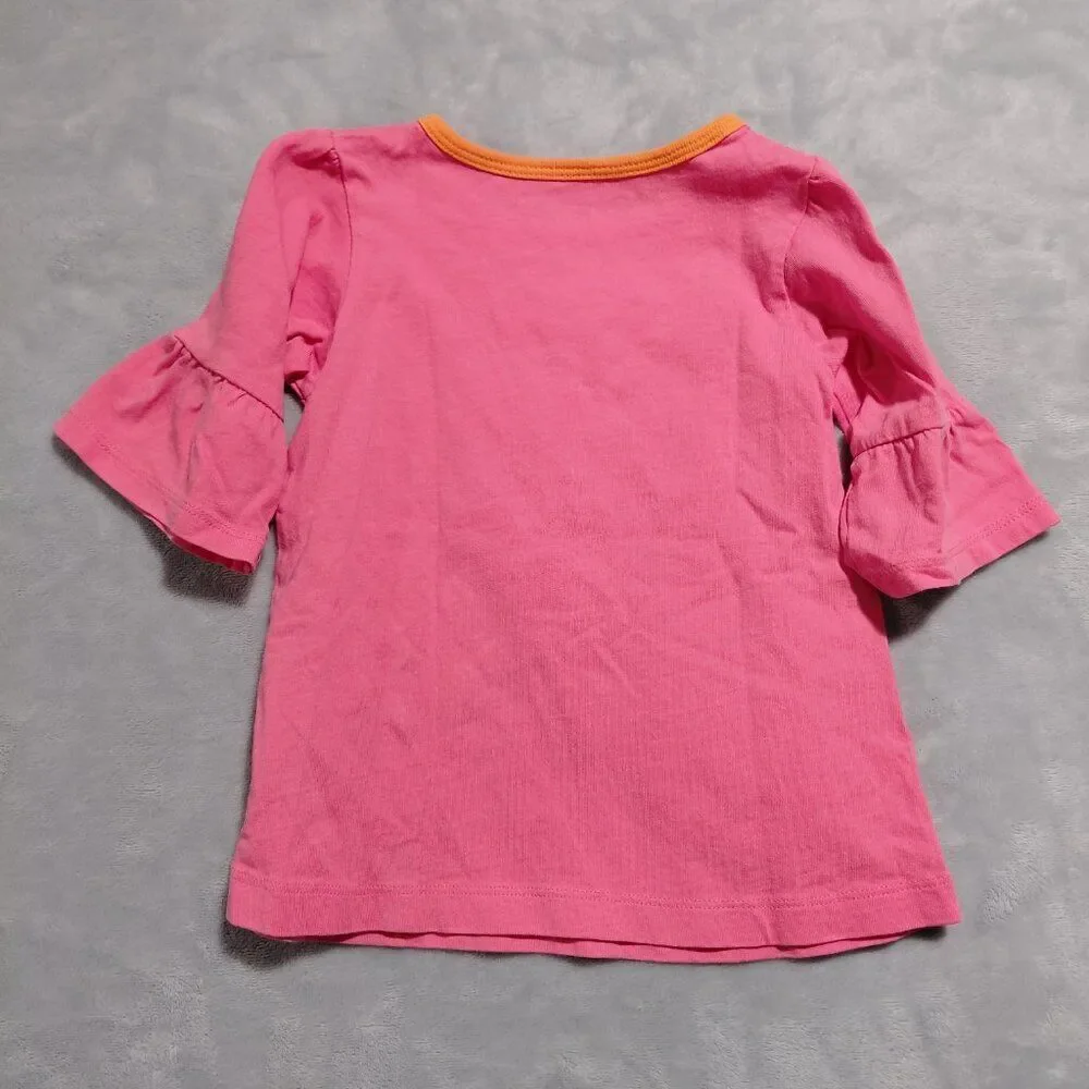 Carter's 18M Two Pocket Flutter Sleeve Retro Flower Tunic Top Contrast Color